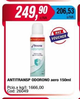 Maxiconsumo Antitransp Odorono Aero 150ml oferta