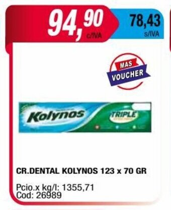 Maxiconsumo Cr. Dental Kolynos 123 x 70gr oferta