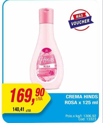 Maxiconsumo Crema Hinds Rosa x 125ml oferta