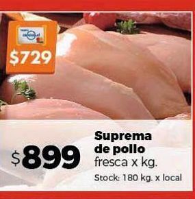 Disco Suprema de pollo fresca x kg oferta