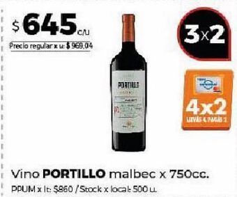 Disco Vino portillo x 750cc oferta
