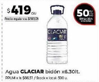 Disco Agua glaciar x 6.30l oferta