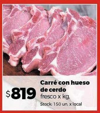 Disco Carré con hueso de cerdo fresco x kg oferta