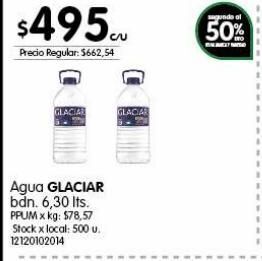 Jumbo Agua glaciar bidón 6,3lt oferta
