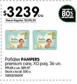 Jumbo Pañales pampers premium care xg 36un oferta