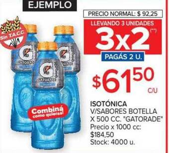 Carrefour Market Gatorade Isotónica V Sabores Botella x 500 cc oferta