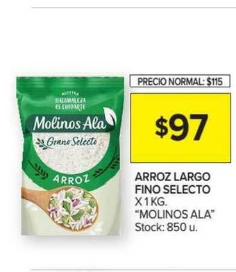 Carrefour Market Molinos Ala Arroz Largo Fino Selecto x 1kg oferta