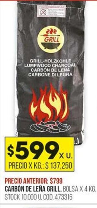 Coto Carbón De Leña Grill oferta