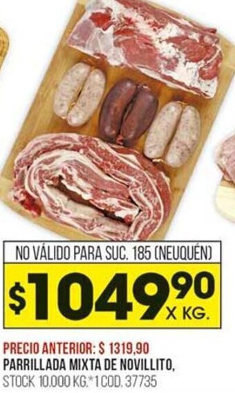 Coto Parrillada Mixta De Novillito oferta