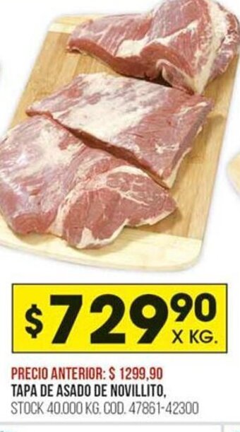 Coto Tapa de Asado De Novillito oferta