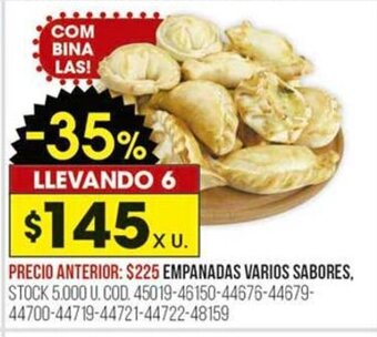 Empanadas Varios Sabores