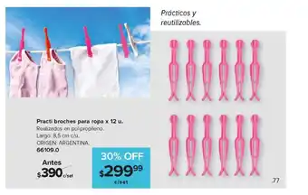 Tsu Cosméticos Practi Broches Para Ropa x 12 u oferta