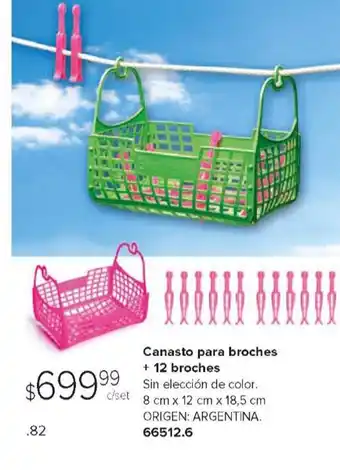 Canasto Para Broches + 12 Broches