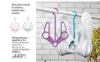 Tsu Cosméticos Set Perchas Para Zapatillas x 2 u oferta