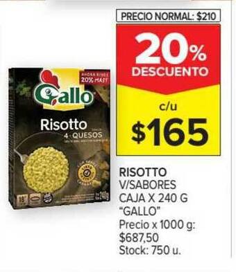 Carrefour Market Gallo Risotto V Sabores Caja x 240g oferta