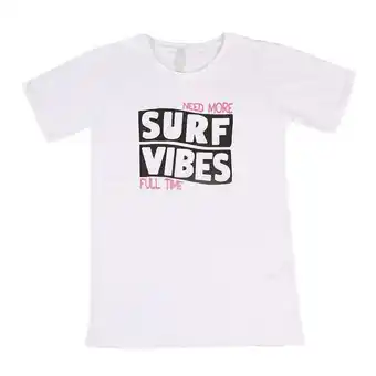 Coto Remera niña/o manga corta estampada color blanco surf talle 8 oferta