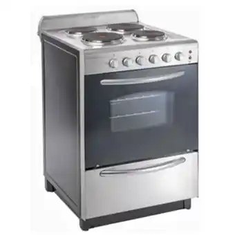 Frávega Cocina eléctrica domec cexg 56 cm acero inoxidable únicos modelos con parrilla oferta