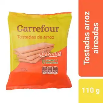 Carrefour Tostadas de arroz carrefour aireadas sin tacc 110 g. oferta