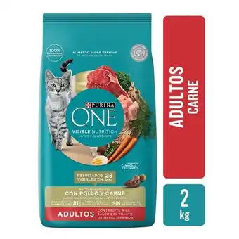 Supermercados DIA Alimento seco para gatos purina one adultos pollo y carne 2 kg. oferta