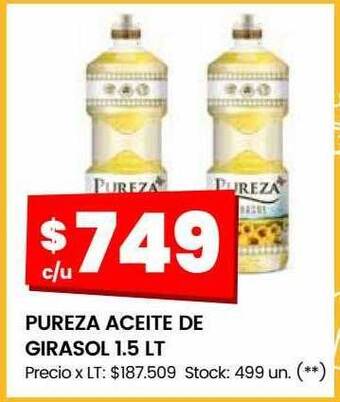 Changomas Pureza aceite de girasol oferta