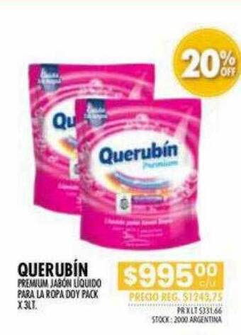 Pigmento Querubín premium jabón líquido para la ropa doy pack oferta