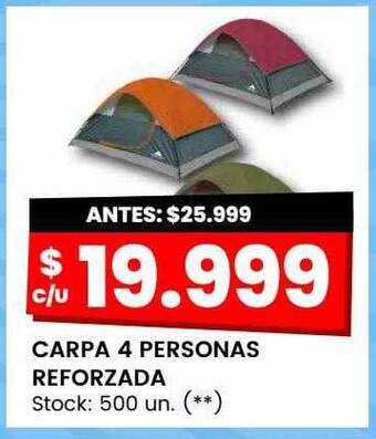 Changomas Carpa 4 personas reforzada oferta