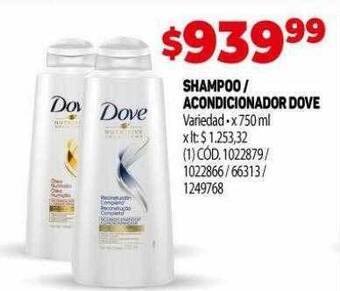 Makro Shampoo acondicionador dove oferta