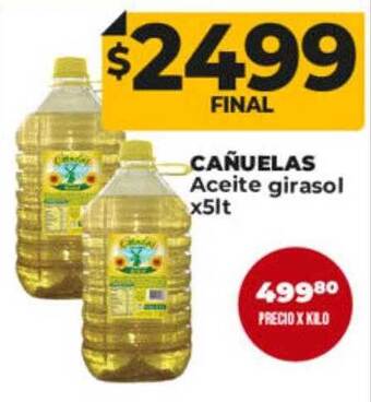 Supermayorista Vital Cañuelas aceite girasol oferta