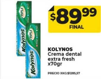 Kolynos crema dental extra fresh