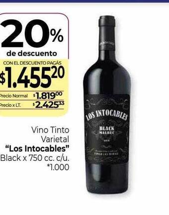 La Anonima Vino tinto varietal oferta