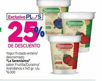 La Anonima Yogur frutado entero descremado la serenísima sabor frutilla durazno arándanos oferta