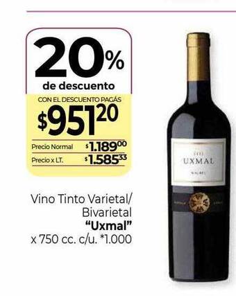 La Anonima Vino tinto varietal bivarietal oferta