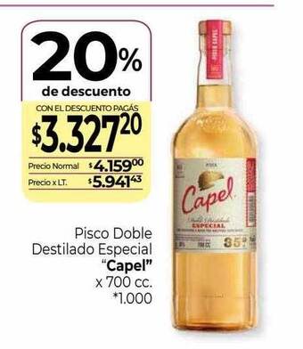 La Anonima Pisco doble destilado especial oferta