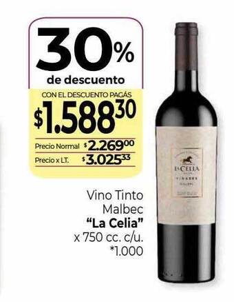La Anonima Vino tinto malbec oferta