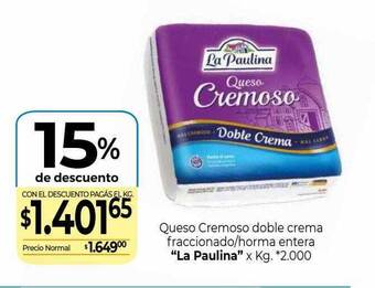 La Anonima Queso cremoso doble crema fraccionado horma entera oferta