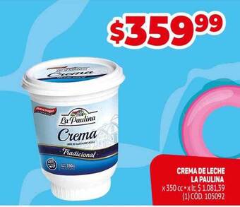 Makro Crema de leche la paulina oferta