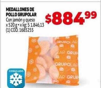 Makro Medallones de pollo grupolar oferta