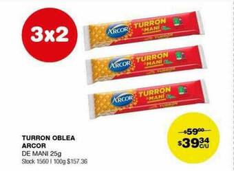 Atomo Conviene Turron oblea arcor de mani oferta