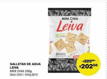 Atomo Conviene Galletas de agua leiva mini chia oferta