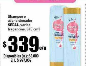 Cooperativa Obrera Shampoo o acondicionador sedal oferta