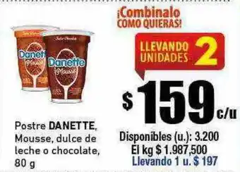 Cooperativa Obrera Postre danette oferta