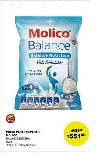 Atomo Conviene Polvo para preparar molico balance entera oferta