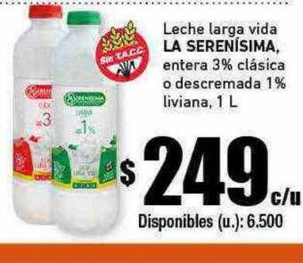 Cooperativa Obrera Leche larga vida la serenisima oferta