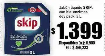 Cooperativa Obrera Jabón liquido skip con bio-enzimas oferta