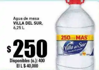 Cooperativa Obrera Agua de mesa villa del sur oferta