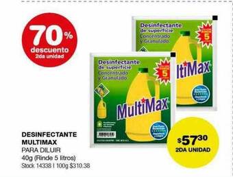 Atomo Conviene Desinfectante multimax para diluir 70% descuento 2da unidad oferta