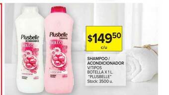 Carrefour Plusbelle Shampoo Acondionador V Tipos Botella x 1L oferta