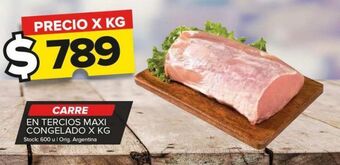 Carrefour Maxi Carré en tercios maxi congelado x kg oferta