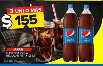 Carrefour Maxi Gaseosa pepsi cola regular x 1,5lt oferta