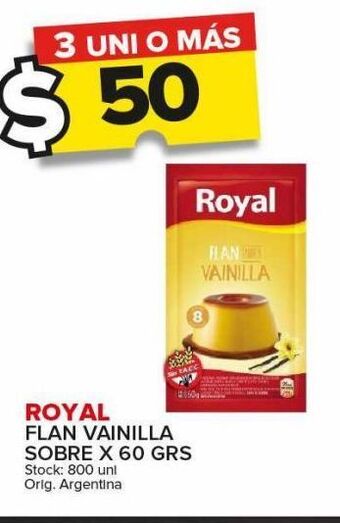 Carrefour Maxi Flan royal vainilla x 60g oferta